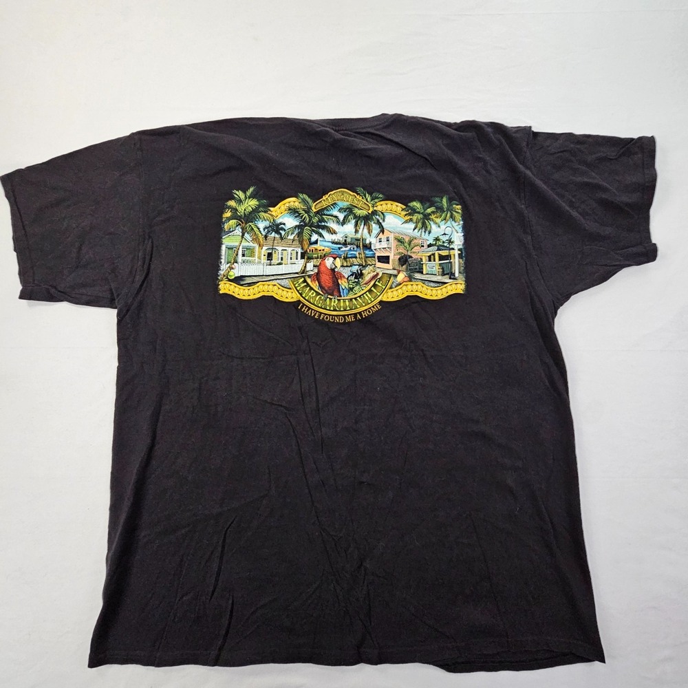 Margaritaville Key West Black Short Sleeve Cotton T-Shirt Men's 2XL - Picture 2 of 8